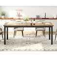 thumbnail image 5 of Accreate Versatile Industrial Dining Table, Large Rectangle Table with Sturdy Metal Legs, Elegant Round Corners, Waterproof Surface for Kitchen, Conference Room, or Workspace, 5 of 8