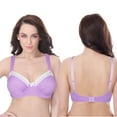 thumbnail image 6 of Curve Muse Women's Plus Size Underwired Unlined Balconette Cotton Bra-3Pack-DARK GRAY,LAVENDER,BLUE PRINT(3 PACK)-42DDD, 6 of 7