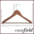 thumbnail image 5 of Casafield 20 Wooden Suit Hangers, Walnut - Non-Slip Pant Bar & Swivel Hook, 5 of 7
