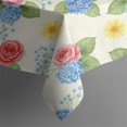 thumbnail image 5 of Pioneer Flower Floral Print Pattern Square Tablecloth, Waterproof Wipeable Spillproof Washable Table Cover for Home Kitchen Party Decor, 42"x42", 5 of 6