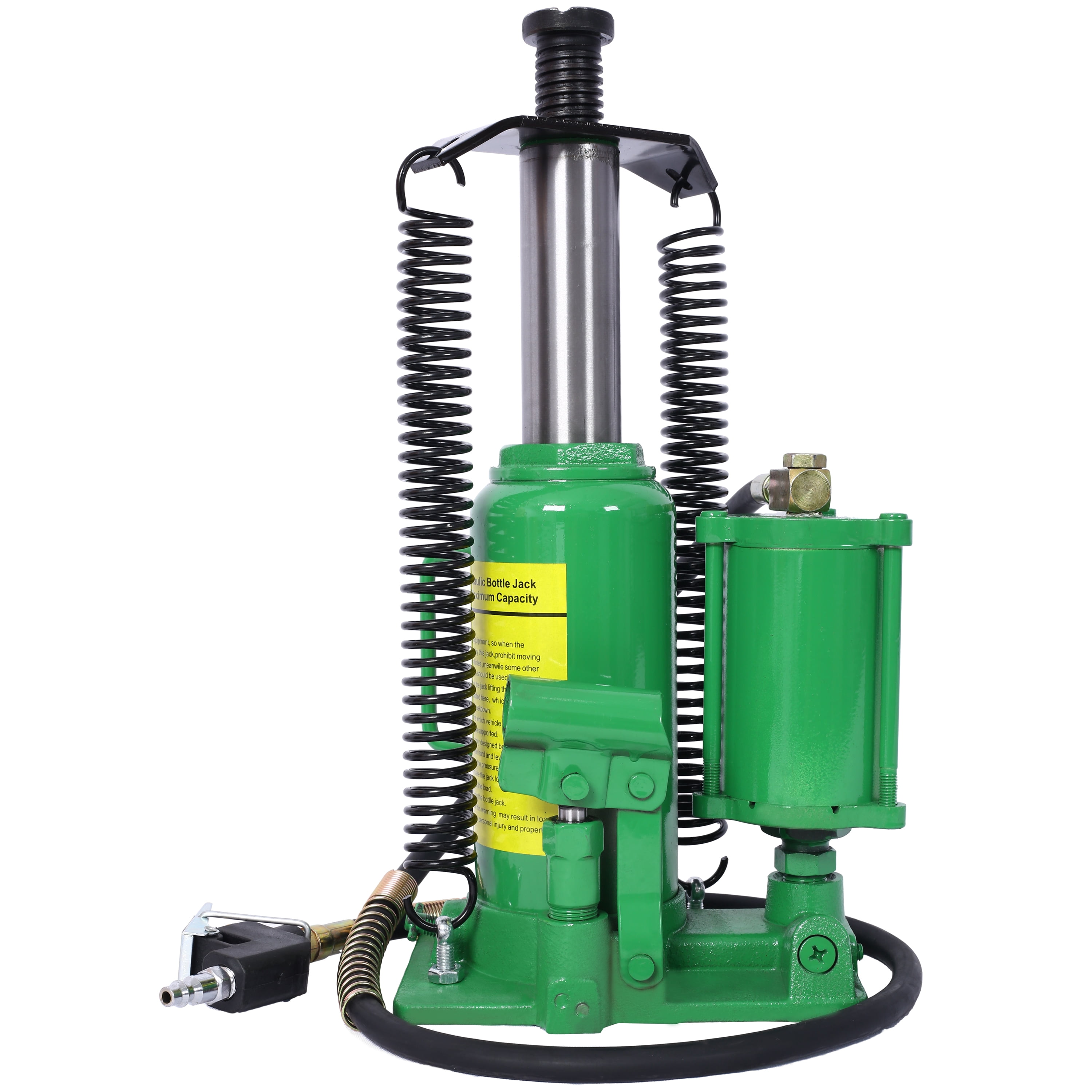 Air Hydraulic Bottle Jack, 12 Ton/24000 LBS All Welded Bottle Jack, 9.8-19.3 inch Lifting Range, Manual Handle and Air Pump, for Car, Pickup, Truck, RV, Auto Repair, Industrial Engineering ,Green
