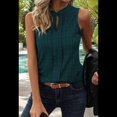 thumbnail image 4 of Top Sin Mangas con Cuello en V de Color Liso para Mujer, Verde Oscuro, Talla L, 4 of 8