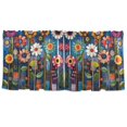thumbnail image 7 of Yayeee Kitchen Curtains Set of 2 Light Filtering 57"x36" Over Sink Window Panels, Blue Colorful Flowers, 7 of 7