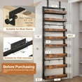 thumbnail image 2 of 8-Tier Over The Door Pantry Organizer, Heavy-Duty Metal Wall Mount or Hanging Spice Rack, behind the door storage Shelves with Adjustable Basket, Back of Door Organizer for Kitchen Cabinet and Closet, 2 of 7