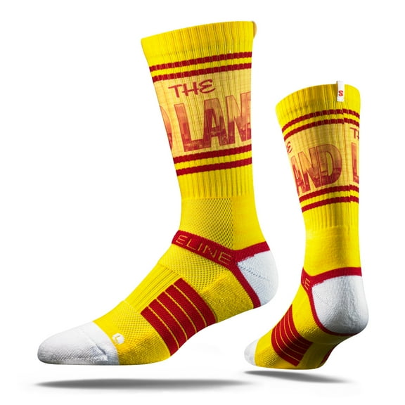 Strideline The Land Yellow Cleveland City Gold Red Crew Socks