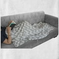 thumbnail image 6 of Geometric Soft Flannel Fleece Blanket, Simple Zig Zag Chevron Many Angle Pattern Minimalist Abstract Design Print, Cozy Plush for Indoor and Outdoor Use, 50" x 60", Pale Grey White, by Ambesonne, 6 of 6