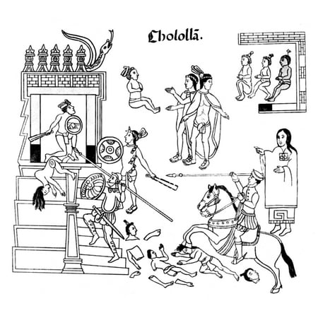 Cholula Massacre, 1519. /Nthe Massacre At Cholula During The Spanish
