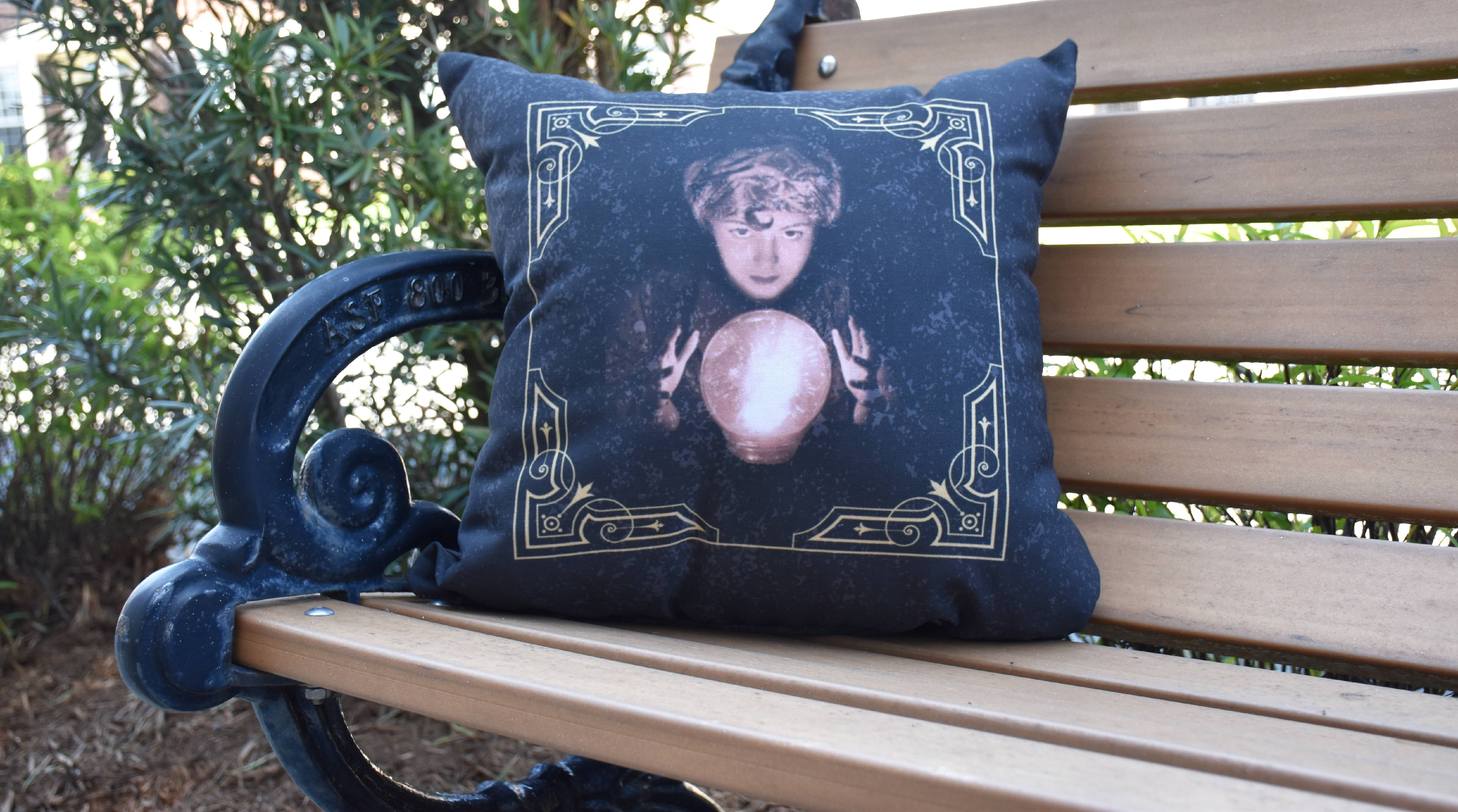 Simply Daisy, 14" x 20" All Seeing Psychic Gold/Yellow Halloween Print Decorative Throw Pillow