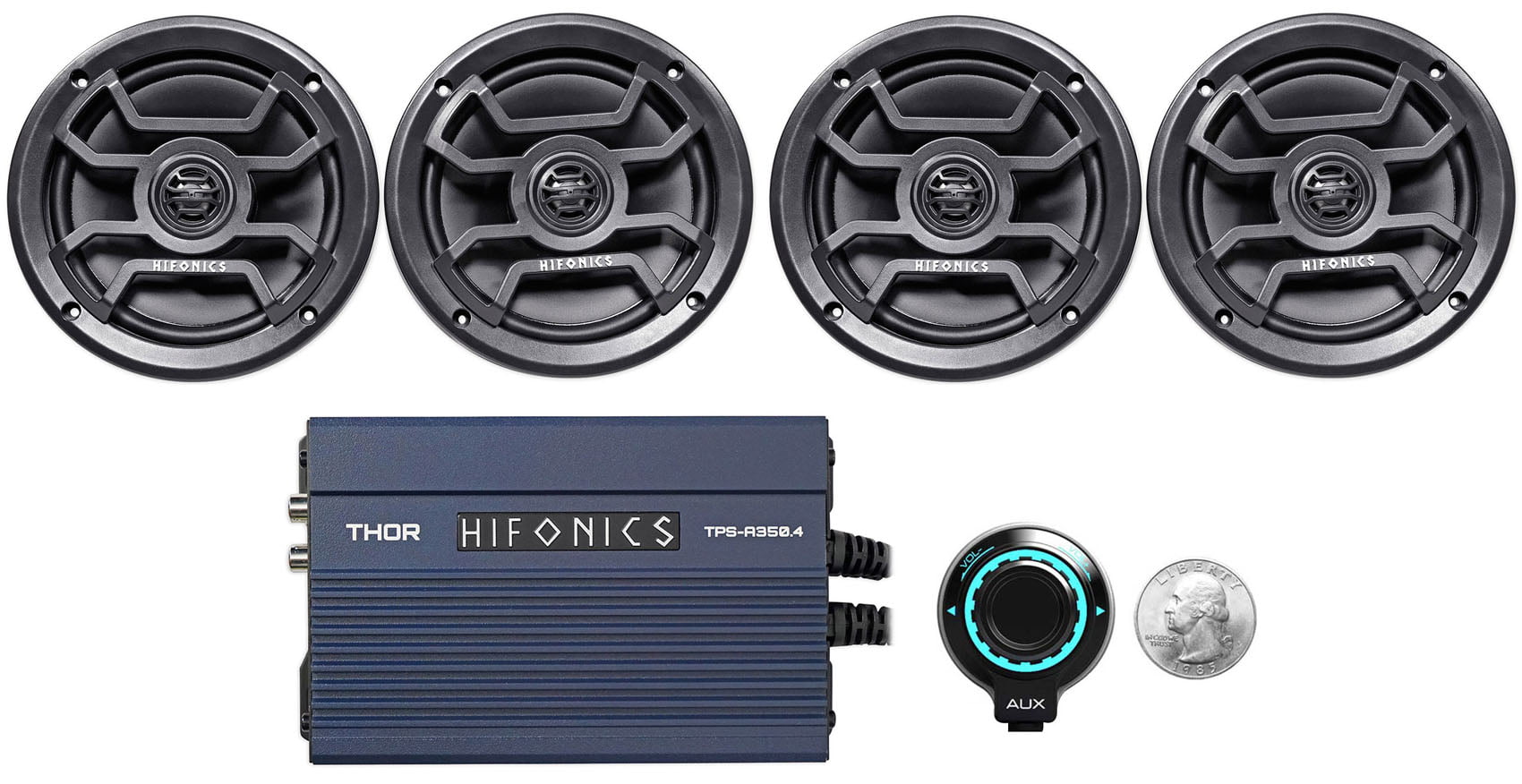 Hifonics TPS-CM65B 6.5" 480 Watt Marine Speakers For Boat/ATV/UTV/RZR/Cart 4 