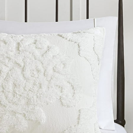 Madison Park Viola 3 Piece Tufted Cotton Chenille Damask Comforter
