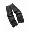 thumbnail image 1 of Pantalones vaqueros unisex estilo hip-hop gótico urbano de talle alto y corte holgado con diseños rasgados y bordados for hombre y mujer, 1 of 4