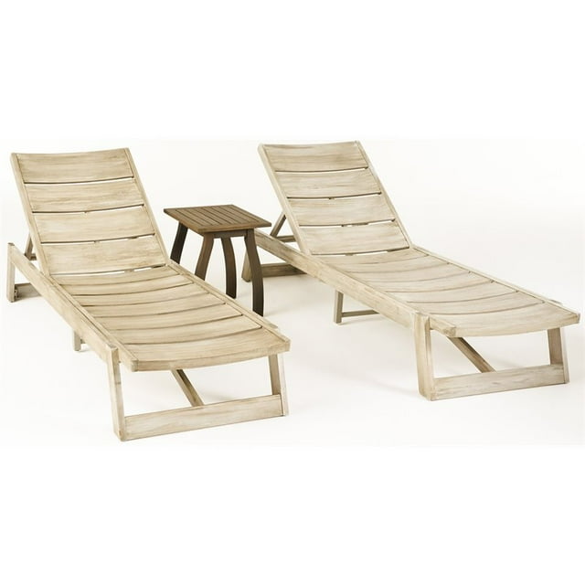 Noble House Chaise Longue en Bois d'Acacia Extérieur