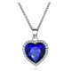 thumbnail image 2 of Crystal Gemstone Collar en forma de corazón con un temperamento clásico El corazón del océano collar, 2 of 6