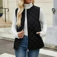 thumbnail image 6 of RYRJJ Puffer Vest Women Fall Winter Quilted Jacket Zip-Up Sleeveless Warm Outwear Vests Lightweight Collarless Coats with Pockets(Black,XXL), 6 of 9