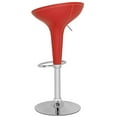 thumbnail image 4 of Safavieh Tabouret de Bar en Acier Chromé 23.2"-31.7" en Rouge, 4 of 5