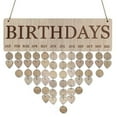 thumbnail image 1 of Xihbxyly Calendario de Cumpleaños de Madera, Decoración para Fiestas Diy, Placa de Pared Personalizable, Corazón y Virutas de Madera Redondas, Regalo de Cumpleaños, Boda y Aniversario, Tablero de 40, 1 of 5