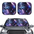 thumbnail image 2 of Salouo Feathered Wolf Pattern Car Windshield Sun Shade Foldable | Front Windshield Shade for Sun, Heat and UV Rays | Interior Sun Protection-Small, 2 of 6