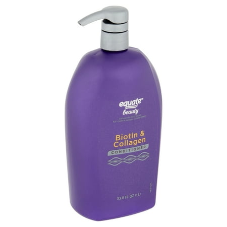 Equate Beauty Biotin & Collagen Conditioner with Pump, 33.8 fl (Best Shampoo And Conditioner For Fine Wavy Hair)