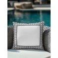 thumbnail image 4 of Outdoor Pillows Waterproof, Bohemian Floral Tile Bedding Throw Pillows with Insert for Couch Sofa Bed, Black White Sounthwest Middle Century 18x18 Inch Pillowcases Decorative Patio Pillow Set of 1, 4 of 8