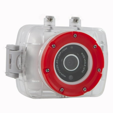 Polaroid XS9 HD 720p 5MP Waterproof Sports Action Camera with LCD Touch Screen, Laser & LED Light - Mounting Kit is Included