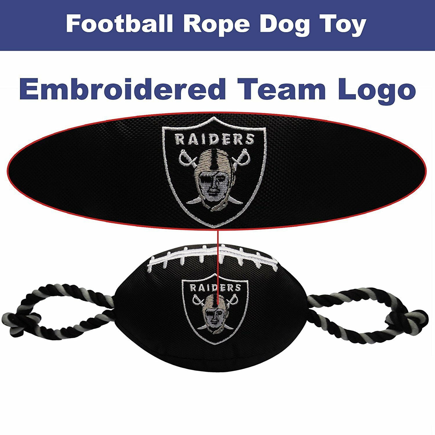 Pets First Nfl Las Vegas Raiders Nylon Football-Licensed