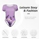 thumbnail image 4 of Balery Lavender Roses Arrangement Body de cuello redondo de manga corta para mujer Tops de manga corta Tops básicos-X-Large, 4 of 7