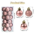 thumbnail image 2 of 24Pcs 1.5 Bolas de Navidad Adornos Conjunto de Bolas Colgantes para Árbol de Navidad Decoración (Caroma Oro Rosa), 2 of 7