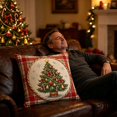 thumbnail image 5 of Dalxymotic Christmas Cushion Cover, Xmas Soft Throw Pillow Case, Christmas Decorations Indoor Outdoor, Winter Decor Indoor, Holiday Home Decoration for Sofa, Bed, Couch, Chair, 5 of 6