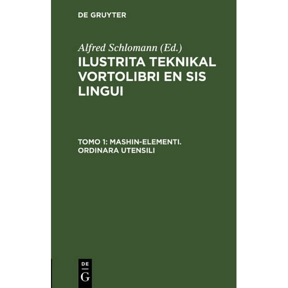 Mashin-elementi. Ordinara Utensili, (Hardcover)