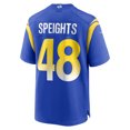 thumbnail image 3 of Men's Nike Omar Speights  Royal Los Angeles Rams Game Jersey, 3 of 6