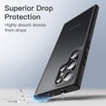 thumbnail image 3 of JETech Matte Case for Samsung Galaxy S24 Ultra 5G, Frosted Translucent Back Protective Slim Phone Cover, Anti-Fingerprints (Black), 3 of 6