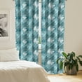 thumbnail image 3 of Ambesonne Grunge Window Curtains, Butterfly Spring Season, Each 28" W x 63" L, Pale Blue Teal Grey, 3 of 5