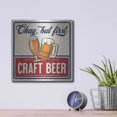 thumbnail image 4 of Luxe Metal Art 'Okay, But First Craft Beer' by Mollie B., Metal Wall Art, 12"x12", 4 of 9