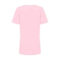 thumbnail image 3 of Womens T Shirts Short Sleeve V Neck Basic Tee Shirt Light Pink Spring Clothes Vacation Outfits, 3 of 4