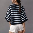 thumbnail image 5 of QGJZVUNL Women's Fall Pullover Sweaters Long Sleeve Crewneck Knitted Tops Baggy Striped Sweaters Size L, 5 of 5