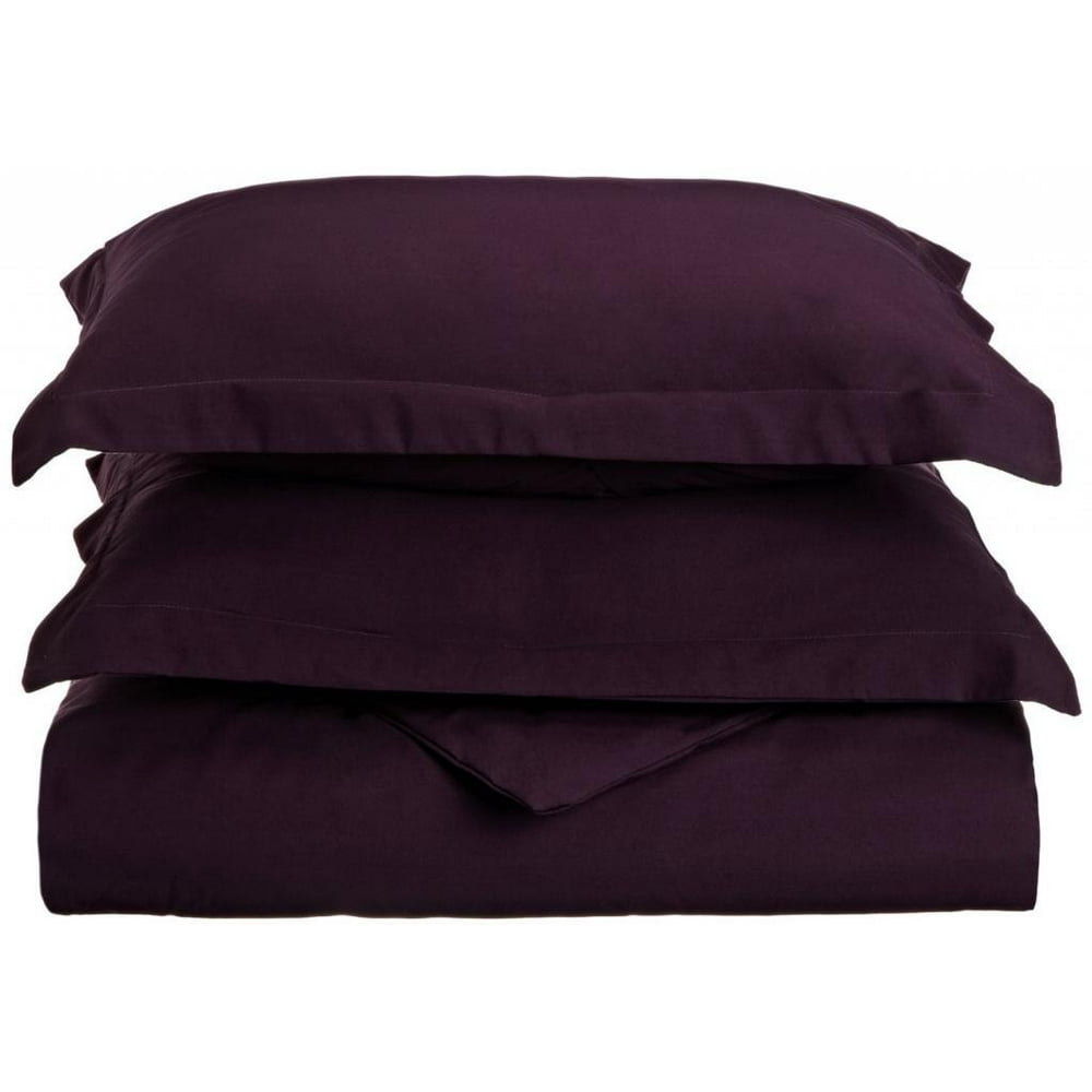 1500 Series Duvet Cover, Full Queen, Purple Eggplant, Full ...