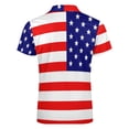 thumbnail image 5 of American Flag Men Zipper T-shirt Summer Casual Short Sleeve T-shirt Top, 5 of 7