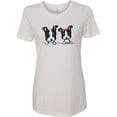 thumbnail image 3 of Inktastic Boston Terriers (dark Apparel) Women's T-Shirt, 3 of 5
