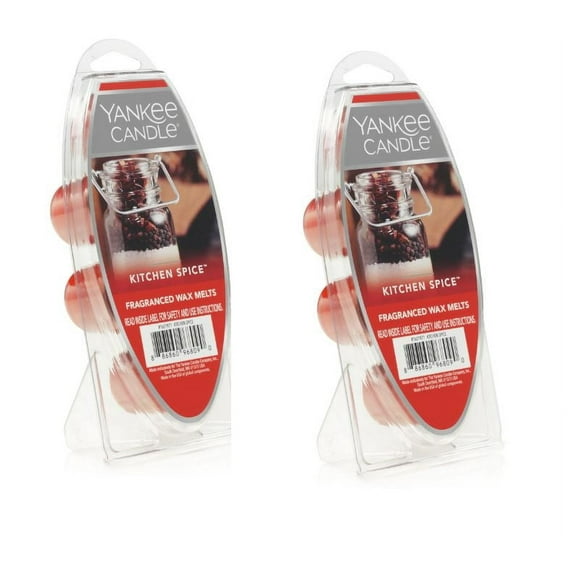 Yankee Candle Kitchen Spice Fragranced Wax Melts, 2.6 oz Pack of 2