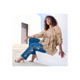thumbnail image 2 of Roaman's Women's Plus Size Blouson Sleeve Overlay Blouse, 2 of 6