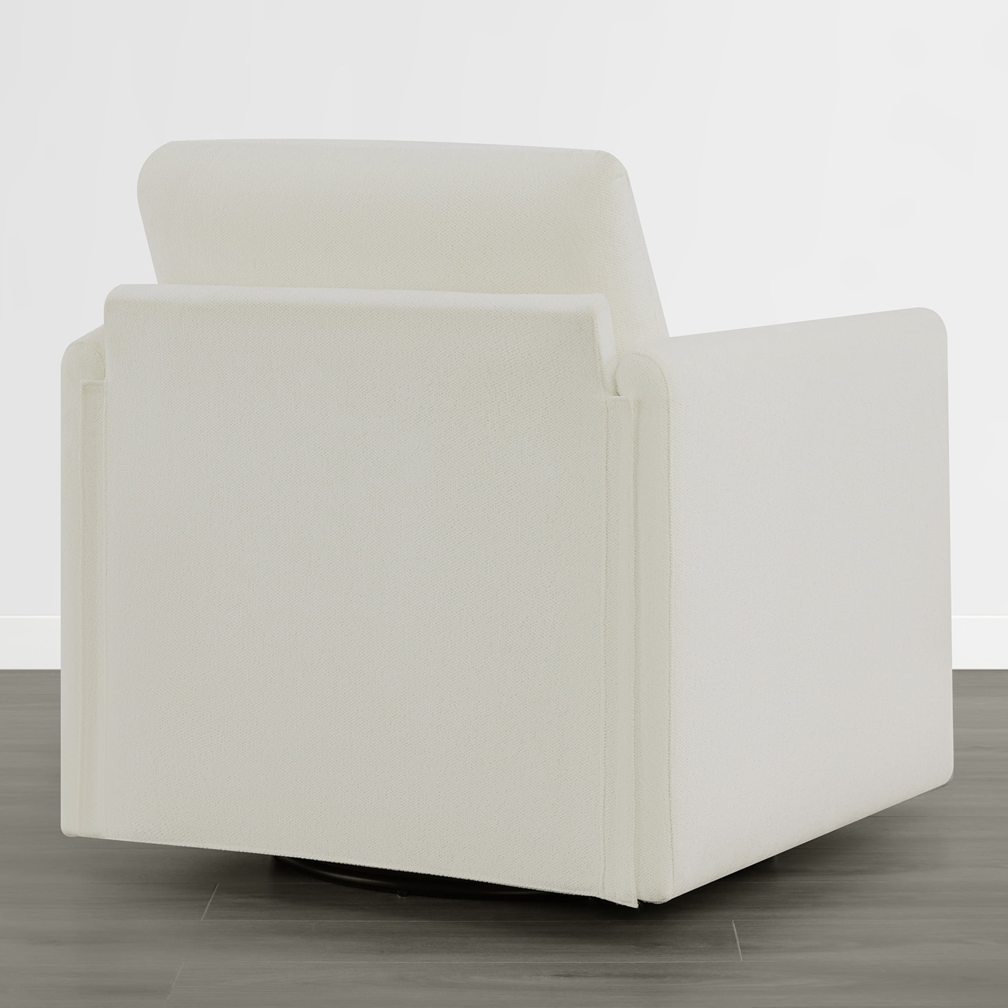 Spruce & Spring 360° Swivel Accent Chair with Reversible Cushion, Linen
