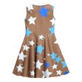 thumbnail image 5 of Cethrio Girls Casual Dresses, A-Line Sleeveless Party Dancewear Summer Dresses Brown Size 7-8 T, 5 of 5