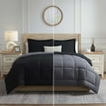 thumbnail image 6 of Nestl Queen Comforter Set, 3 Piece Bed in a Bag, Reversible Down Alternative Bedding Set, Black & Gray, 6 of 9