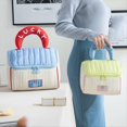 thumbnail image 3 of Bolsa de Cosméticos de Estilo, de Gran Capacidad, Portátil, de Mano, para Viaje, con Clasificación y Almacenamiento A, 3 of 6