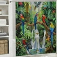 thumbnail image 6 of Orinice Shower curtain set, paradise parrot waterproof shower curtain with 12 hooks, bathroom décor set 69x72, 6 of 7