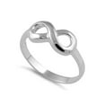 thumbnail image 1 of 925 Sterling Silver Oxidized Platinum Plated Infinity Women Ring, 1 of 2