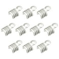 thumbnail image 1 of 200Pack Fold Over Cord Ends, 3x6mm Terminators Crimp End Tips for Leather Ribbon, Silver Tone, 1 of 7