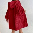thumbnail image 6 of Essentials Women's Jacket Fleece Zip Up Hooded Coat Solid Warm Loose Sherpa Lined Hoodie Fuzzy Clothing, 6 of 6