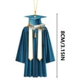 thumbnail image 3 of Aodebiao 2025 Graduation Gown Ornament - Wood & Acrylic Graduation Party Decor with Hanging String, Durable Graduation Gift Idea for High School & College, Christmas Tree Ornament & Keepsake Display, 3 of 5
