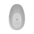 thumbnail image 3 of Wyndham Collection WCBTE652060PCATPBK 60 in. Dorrit Freestanding Bathtub with Trim & Floor Mounted Faucet - White, Polished Chrome & Matte Black, 3 of 8